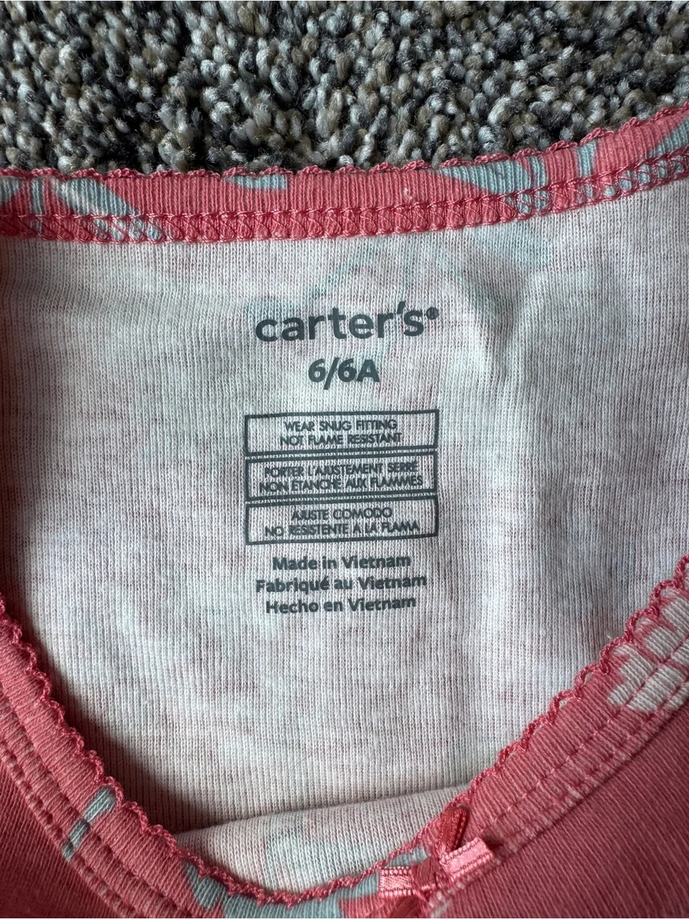 Carter's Coral Floral Long-Sleeve Pajama Set